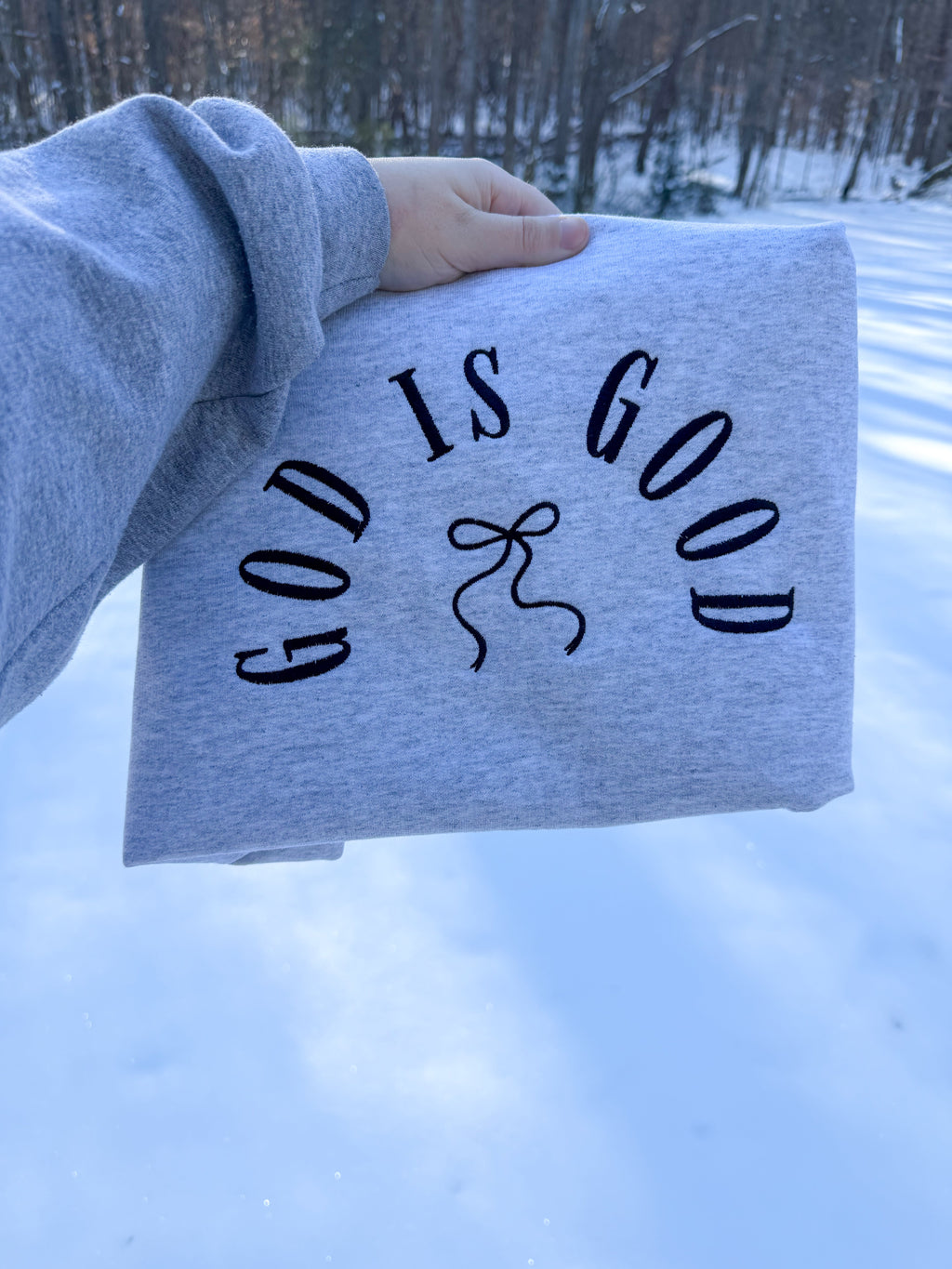 God is good embroidered