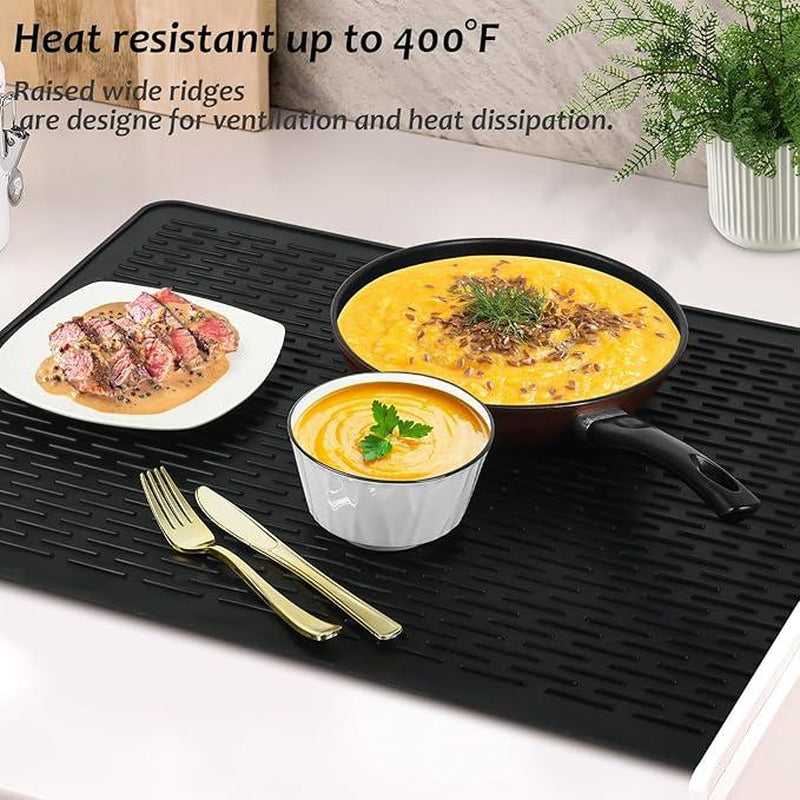 【TIKTOK TOP Seller】Heat Resistant Silicone Stove Cover Mat – Non-Slip Counter Protector, Cruel Summer Collection, Easy-To-Clean Kitchen Accessory for Summer Cooking & Back to School Dorm Use Waterproof Dish Drying Funky Kitchen Supplies
