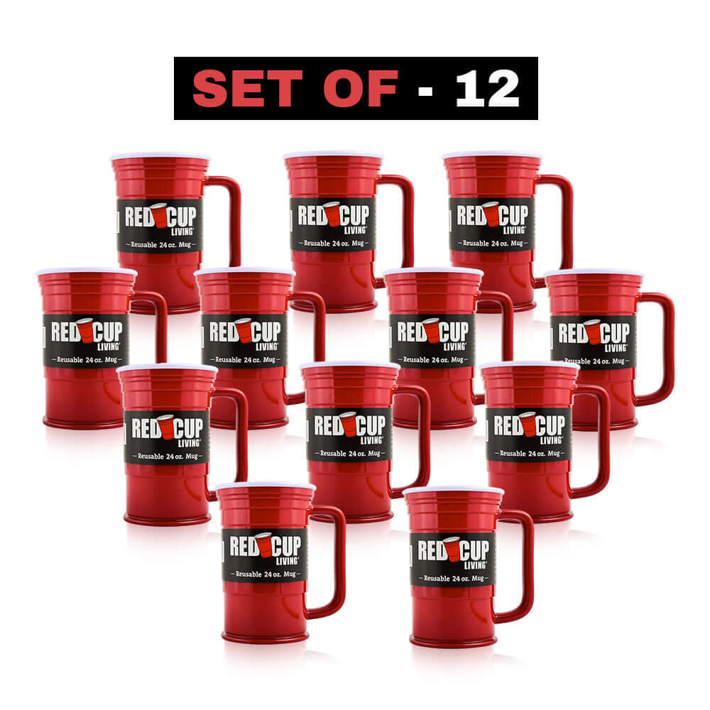 24oz Reusable Plastic Beer Mugs