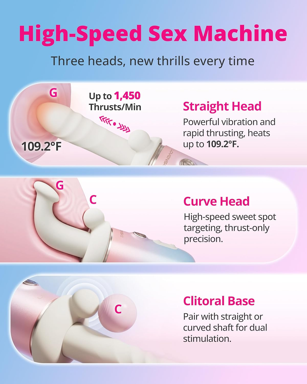 Spinel - Thrusting, Vibrating & Heating Dildo Machine