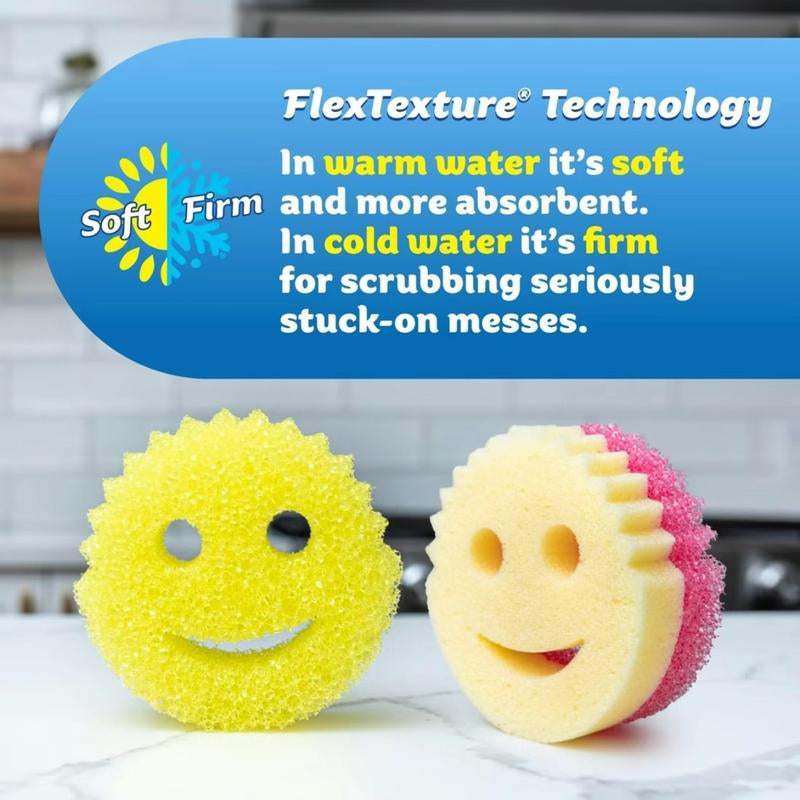 Daddy Sponges & Scrub Mommy 8 Pack - Scratch Free Multipurpose Kitchen Sponges - Stain & Odor Resistant Cleaning Tools - House Cleaning Supplies