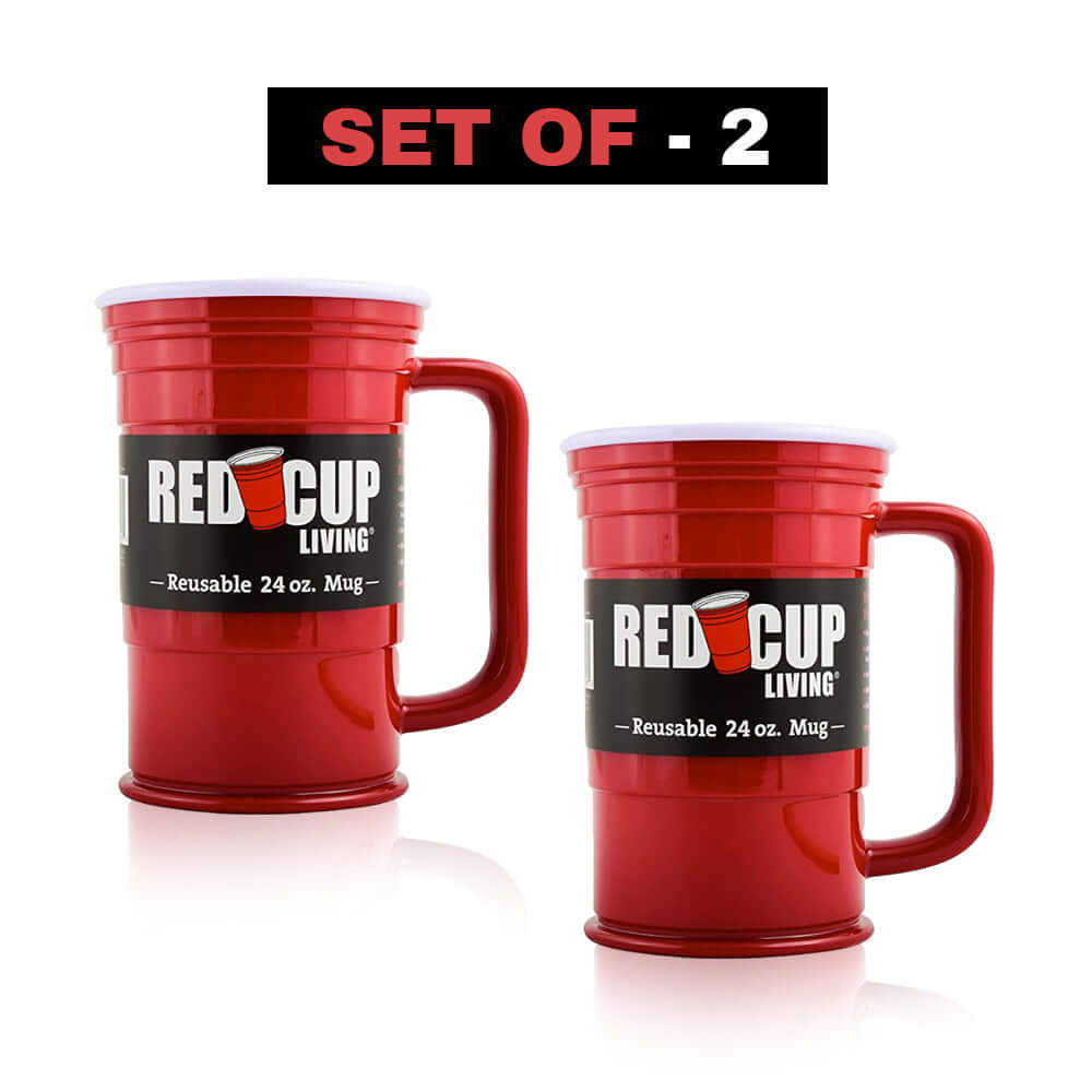 24oz Reusable Plastic Beer Mugs