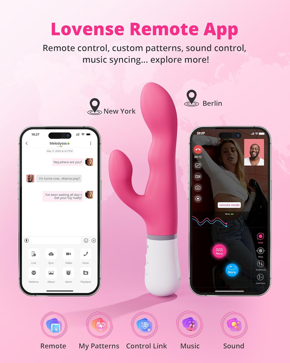 Nora - Bluetooth Remote Control Rabbit Vibrator