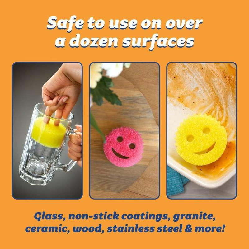 Daddy Sponges & Scrub Mommy 8 Pack - Scratch Free Multipurpose Kitchen Sponges - Stain & Odor Resistant Cleaning Tools - House Cleaning Supplies