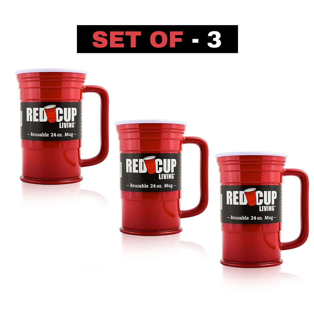 24oz Reusable Plastic Beer Mugs