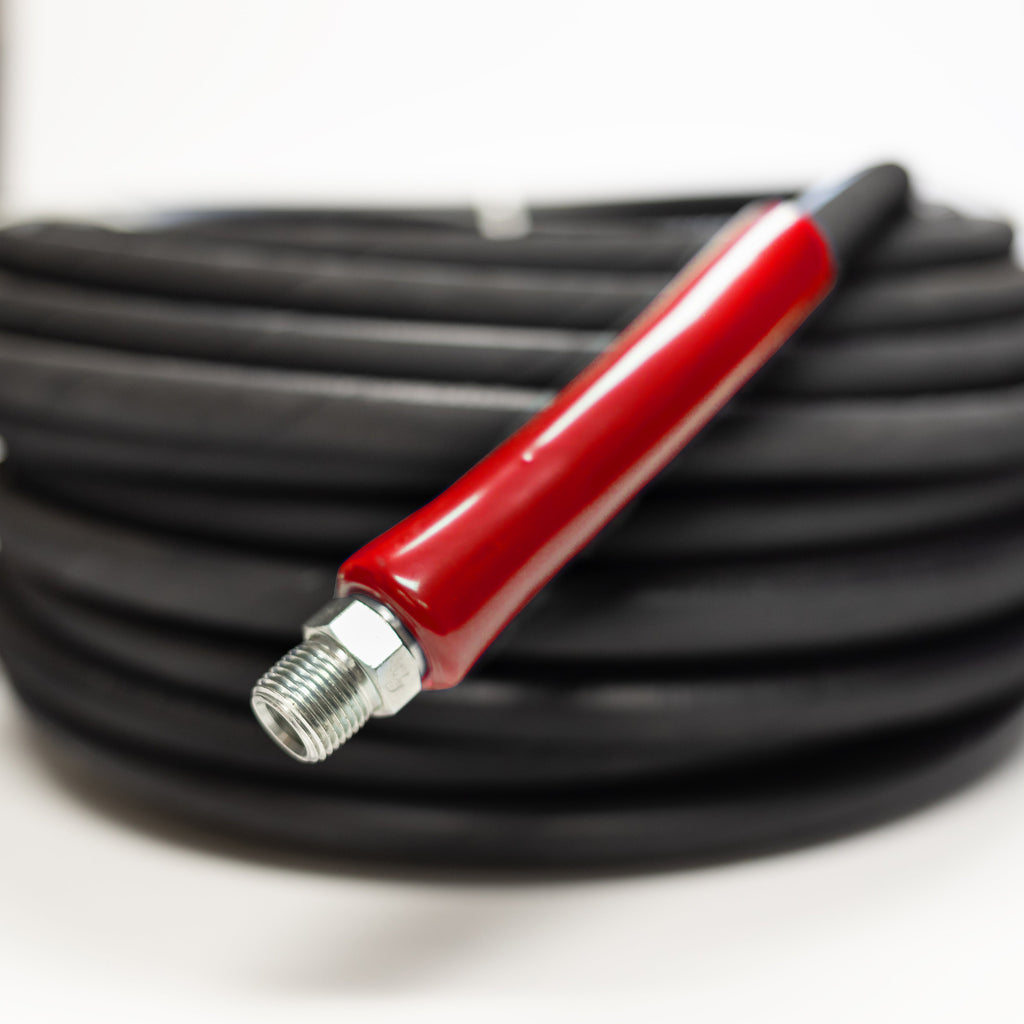 3/8" x 200' Black Cover | 6,000 PSI Pressure Washer Hose Assembly