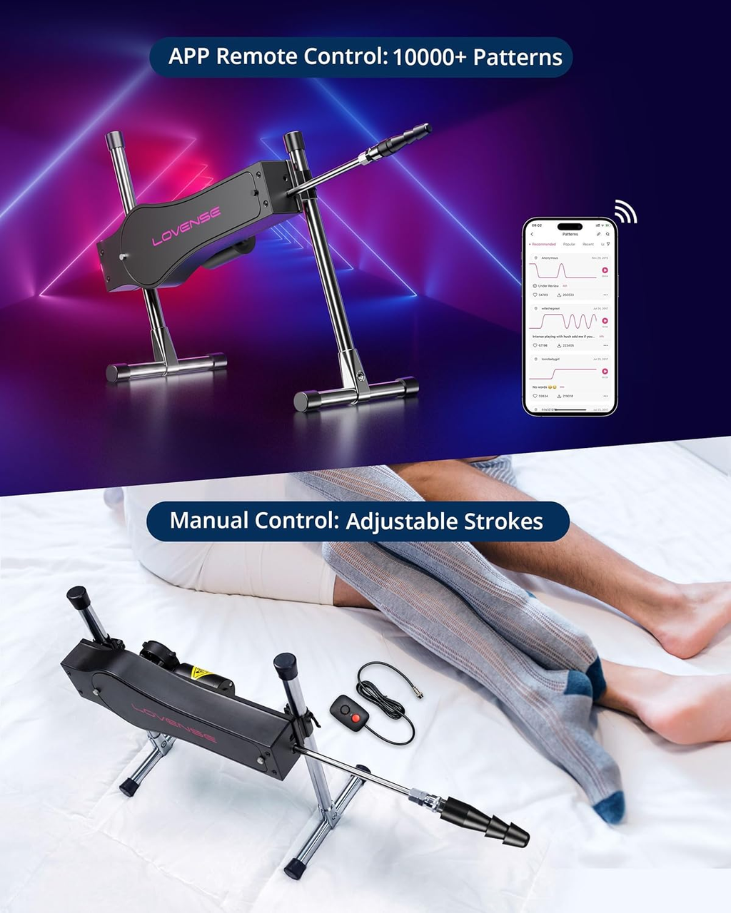 Lovense Sex Machine - Bluetooth Sex Machine