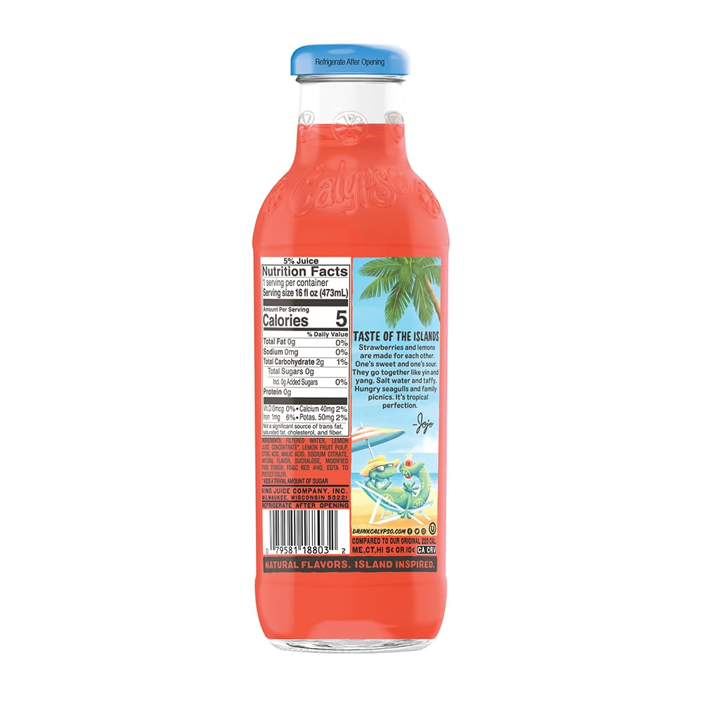 Calypso Lemonades – Real Fruit & Natural Flavors | 16 oz 12-Pack