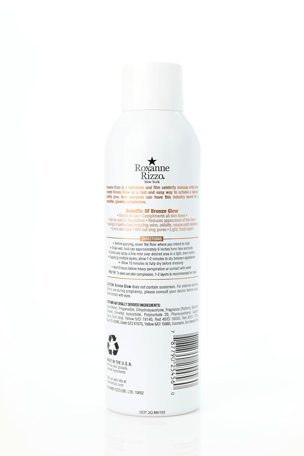 Bronze Glow By Roxanne Rizzo - Bronzing Mist Face & Body Bronzer 6oz/177ml