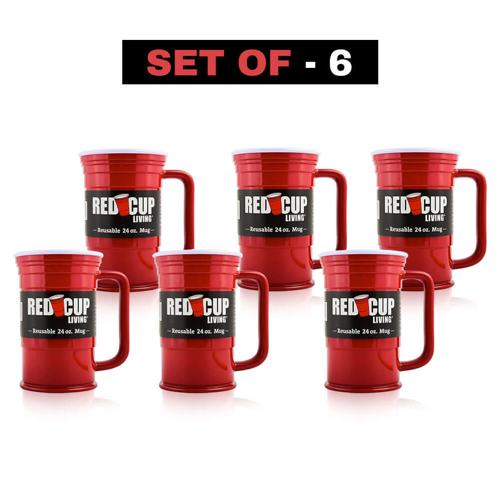 24oz Reusable Plastic Beer Mugs