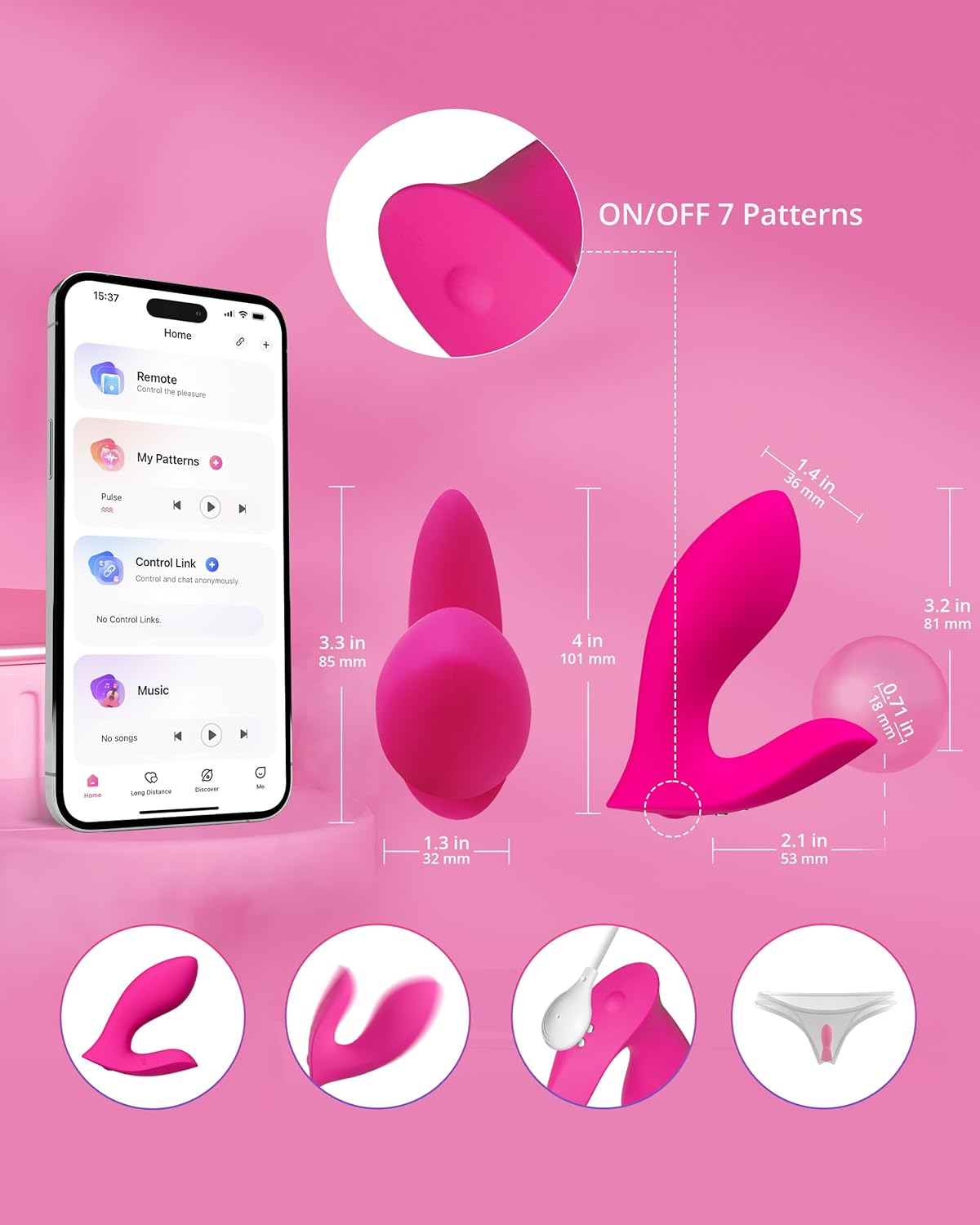 Flexer - Bluetooth Insertable Dual Panty Vibrator