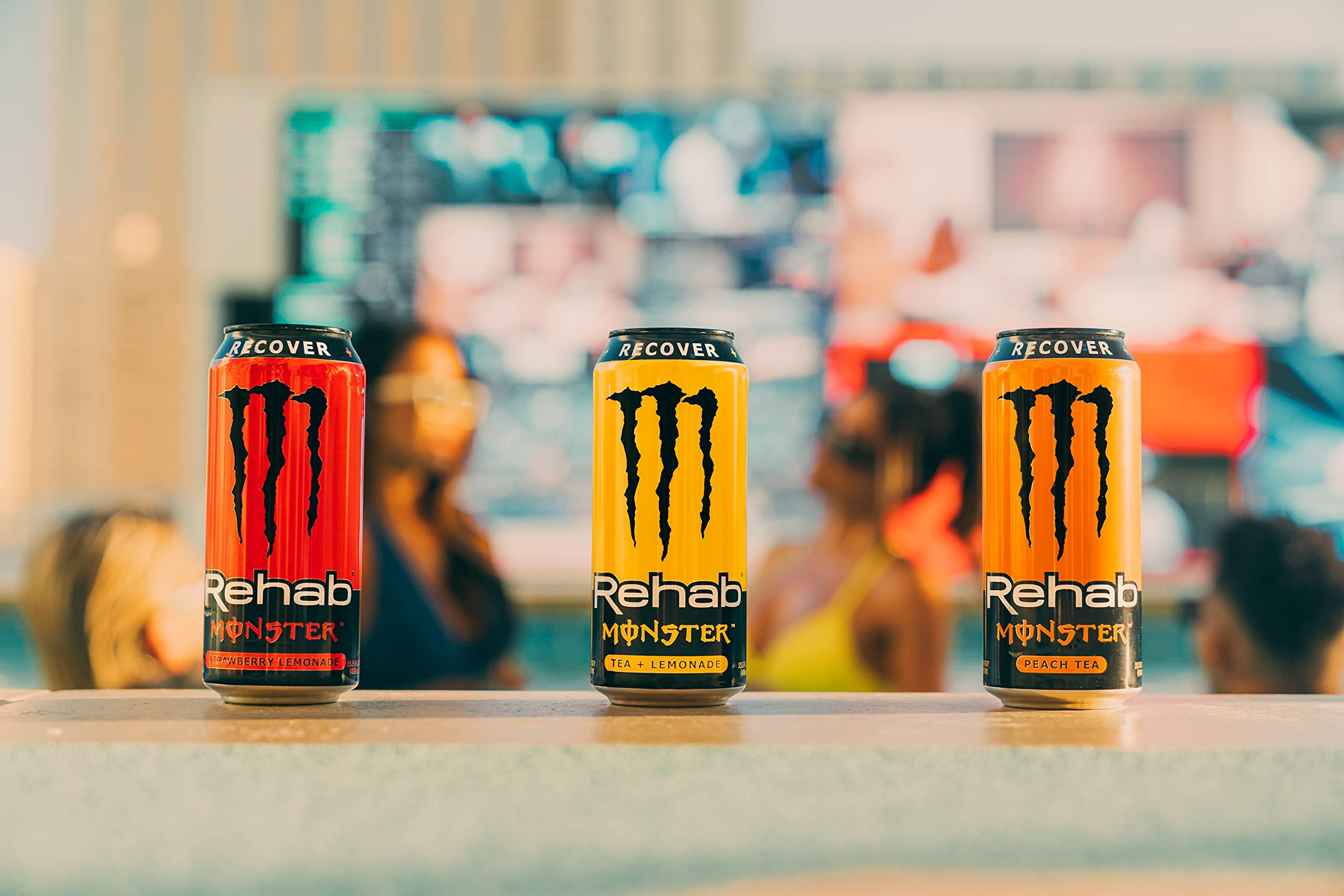 Monster Rehab Energy Tea – Peach, Lemonade, Strawberry & More | 15.5 oz