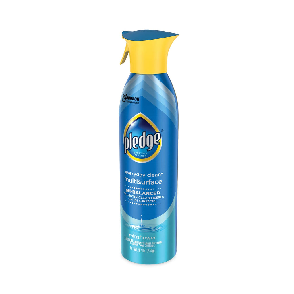 Pledge Multi-Surface Everyday, Rainshower, 9.7 oz Aerosol Spray, 6/Carton