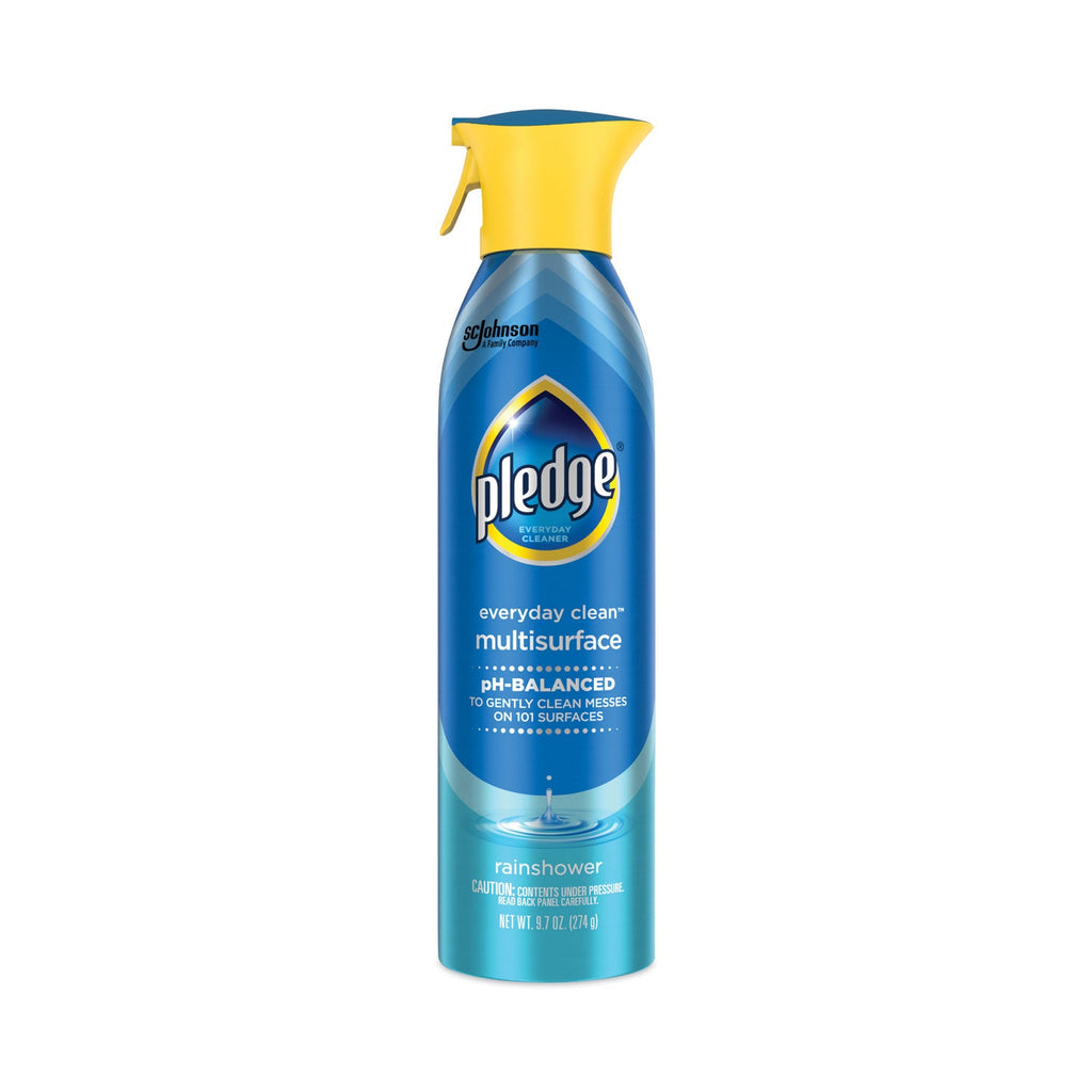 Pledge Multi-Surface Everyday, Rainshower, 9.7 oz Aerosol Spray, 6/Carton