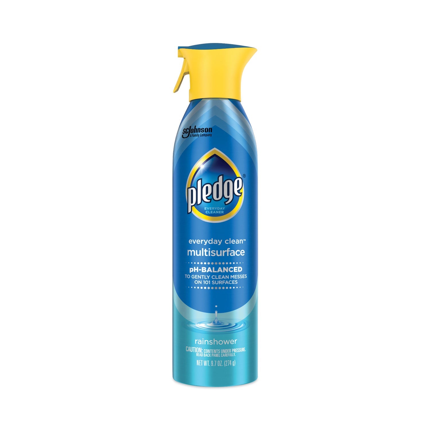 Pledge Multi-Surface Everyday, Rainshower, 9.7 oz Aerosol Spray, 6/Carton