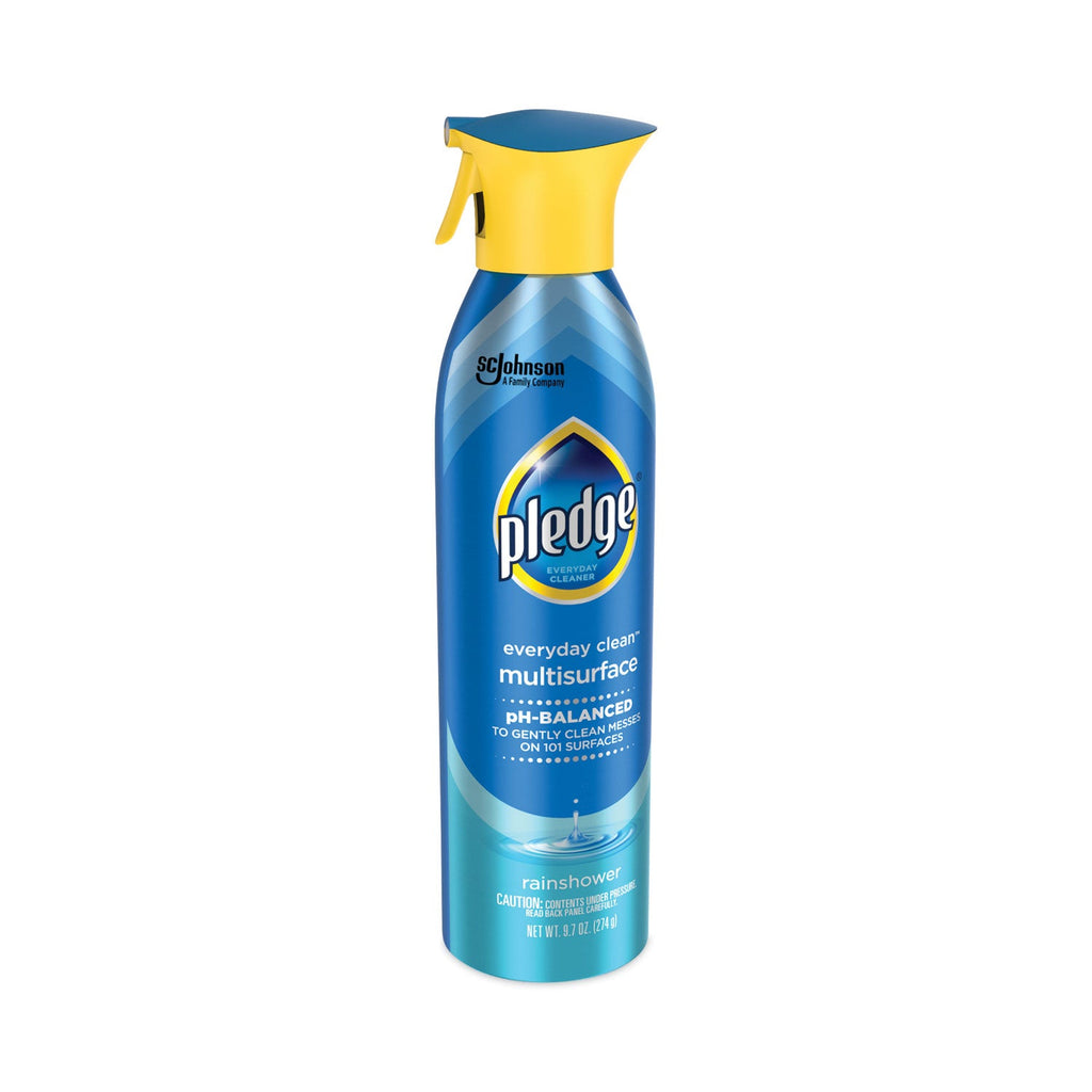 Pledge Multi-Surface Everyday, Rainshower, 9.7 oz Aerosol Spray, 6/Carton