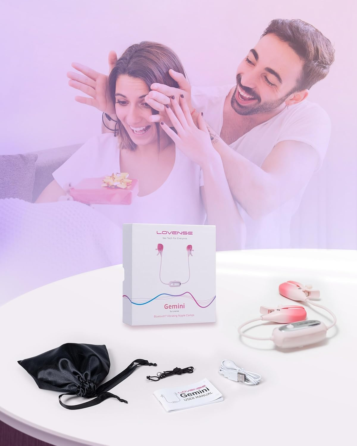 Gemini - Bluetooth Vibrating Nipple Clamps
