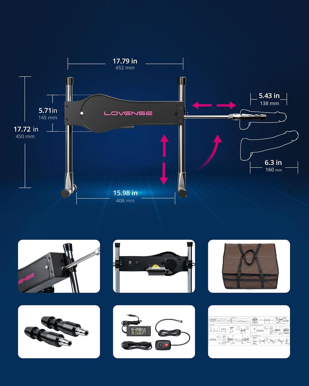Lovense Sex Machine - Bluetooth Sex Machine