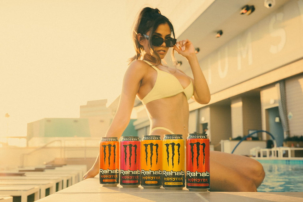 Monster Rehab Energy Tea – Peach, Lemonade, Strawberry & More | 15.5 oz