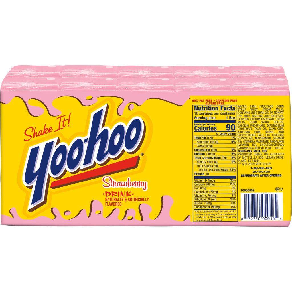 Yoo-hoo Chocolate Drink – Classic, Cookies & Cream & Strawberry | 6.5 oz Boxes