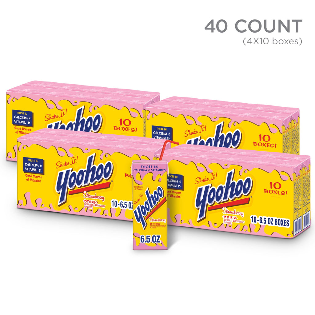 Yoo-hoo Chocolate Drink – Classic, Cookies & Cream & Strawberry | 6.5 oz Boxes