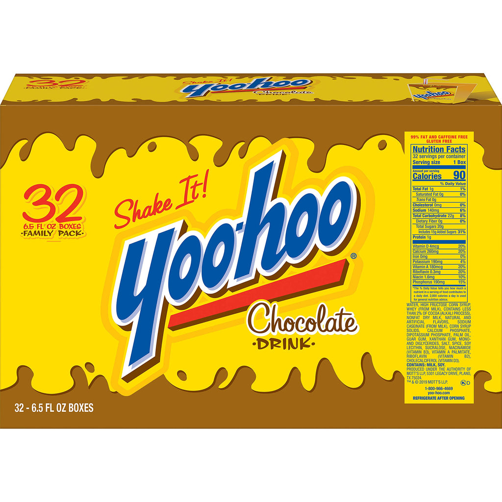 Yoo-hoo Chocolate Drink – Classic, Cookies & Cream & Strawberry | 6.5 oz Boxes
