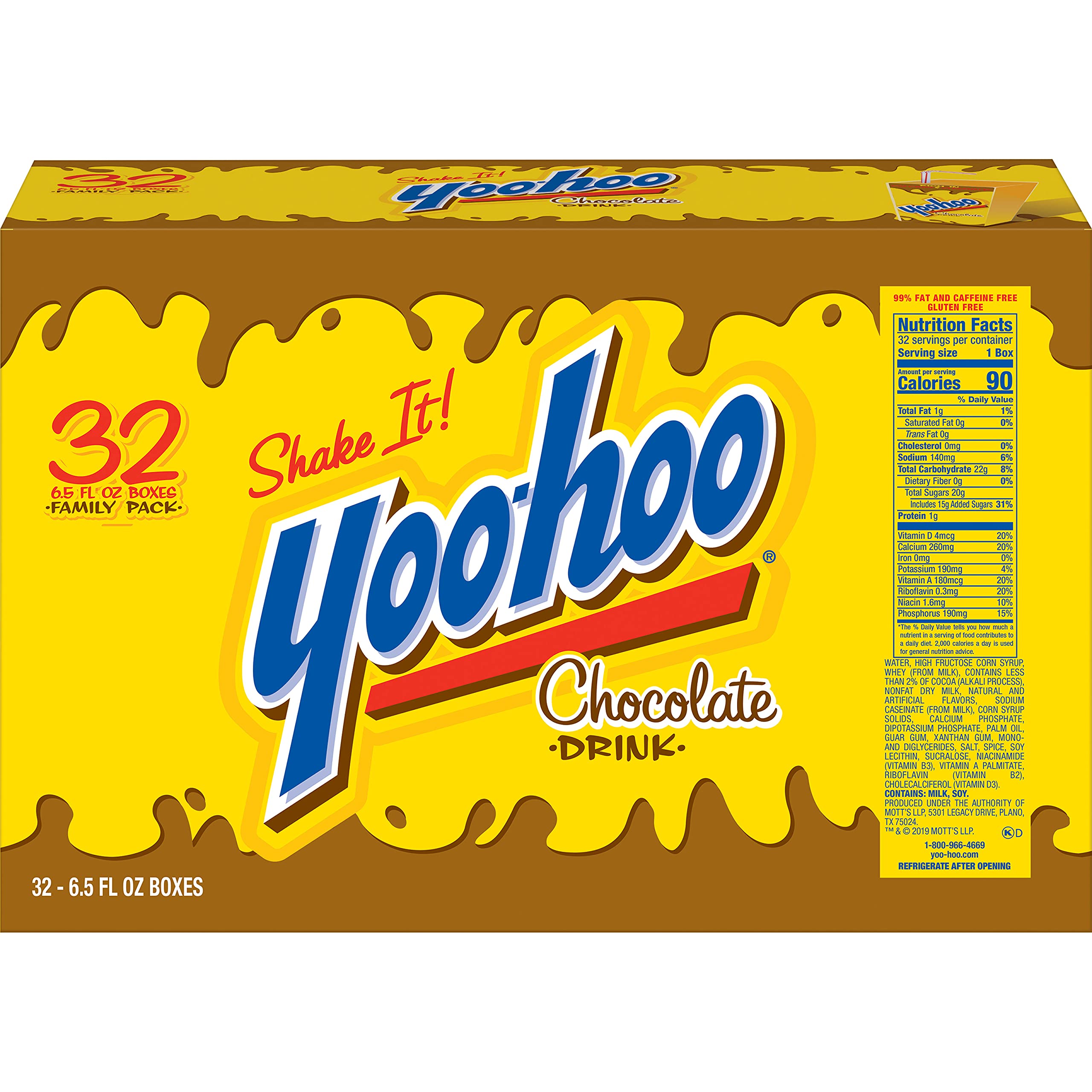 Yoo-hoo Chocolate Drink – Classic, Cookies & Cream & Strawberry | 6.5 oz Boxes