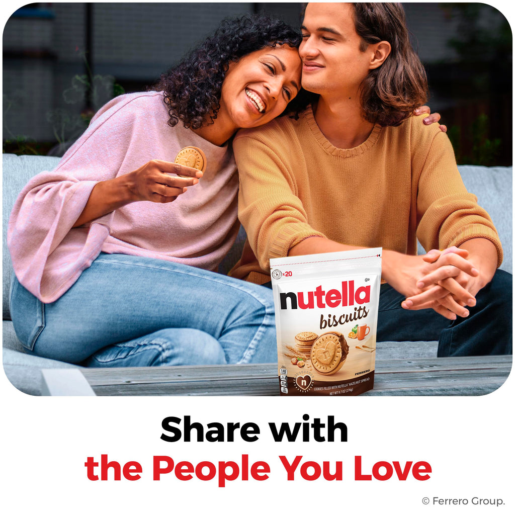 Nutella Biscuits - Premium Hazelnut Cocoa Cookies | Imported from Italy (20-Count, 9.7 oz)