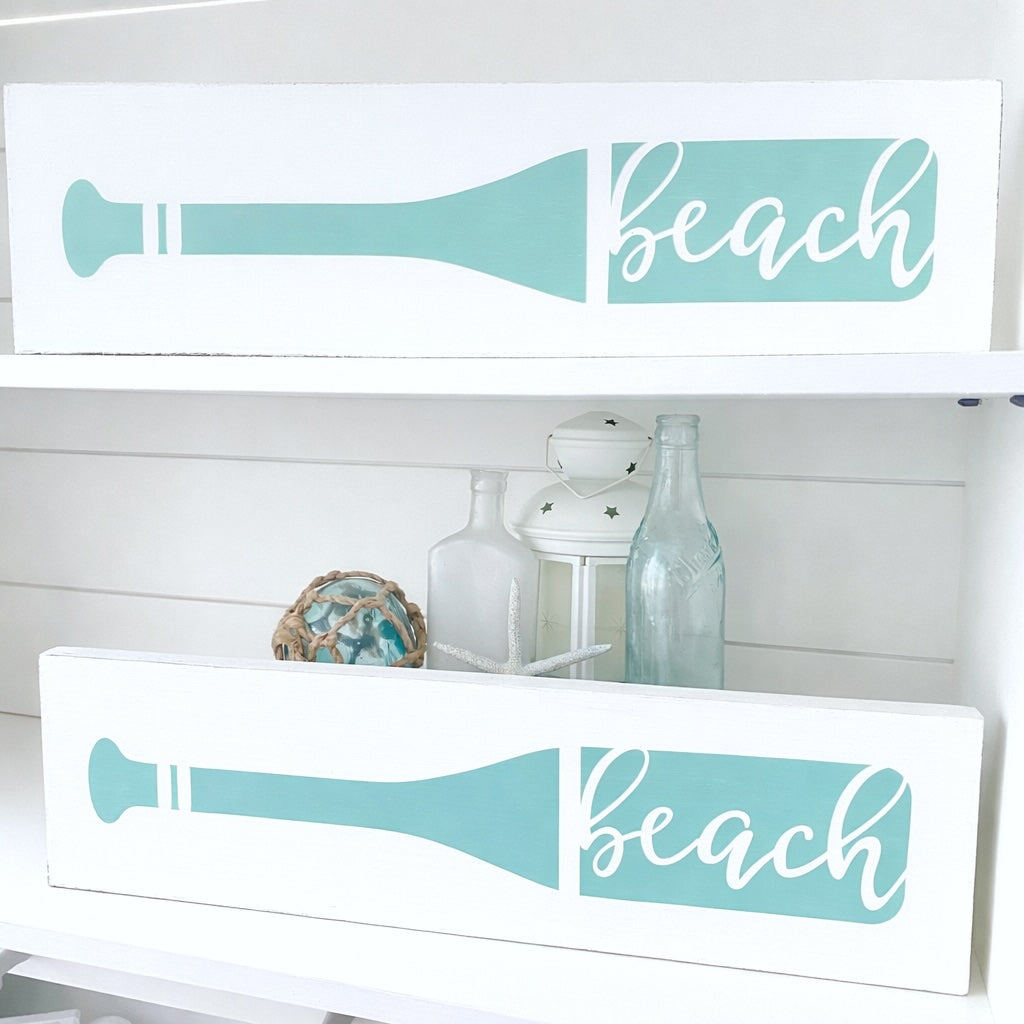 Beach Boat Oar Sign