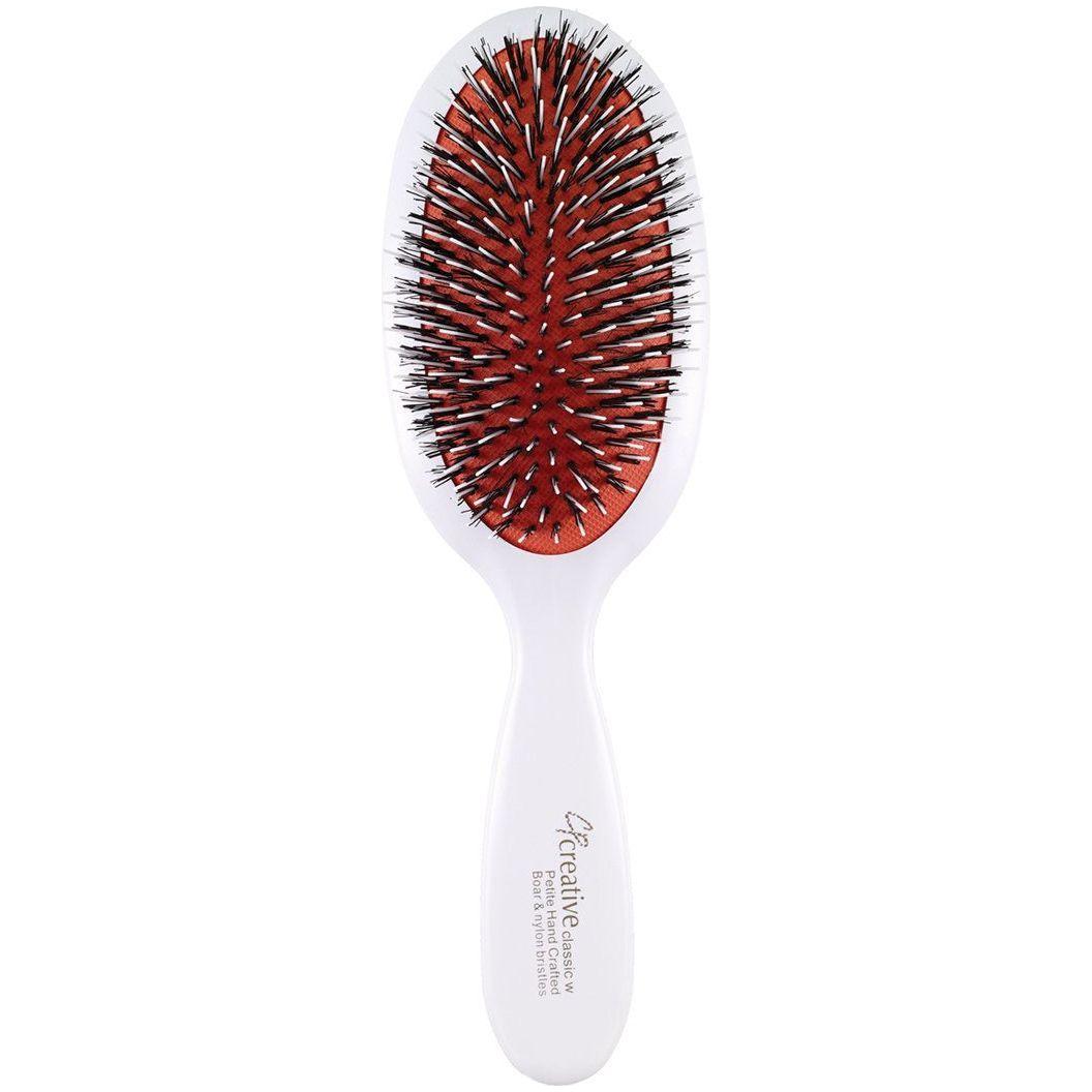 Classic Signature White Paddle Boar Bristle Hair Brush