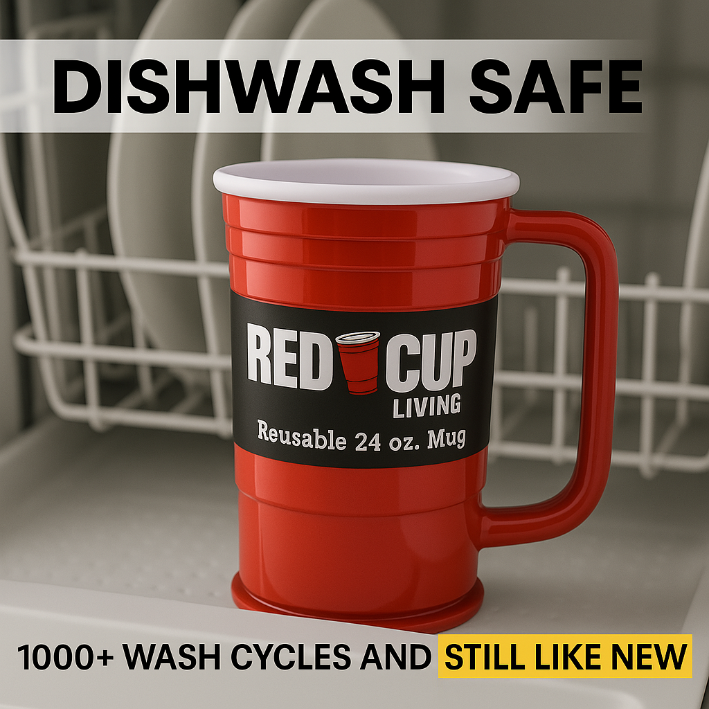 24oz Reusable Plastic Beer Mugs