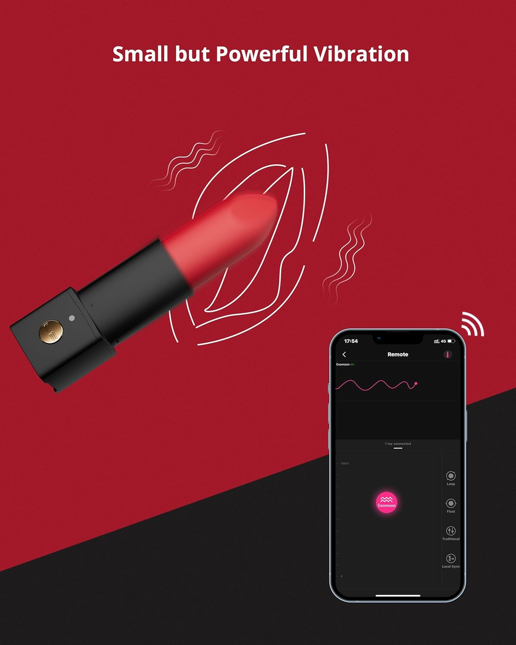 Exomoon - Bluetooth Secret Lipstick Bullet Vibrator