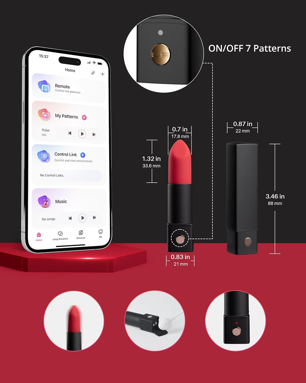 Exomoon - Bluetooth Secret Lipstick Bullet Vibrator
