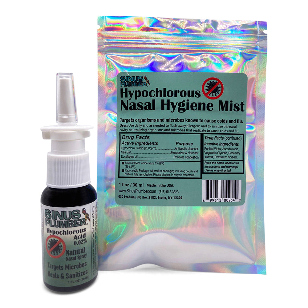 Sinus Plumber Hypochlorous Nasal Spray | Cold & Flu Support