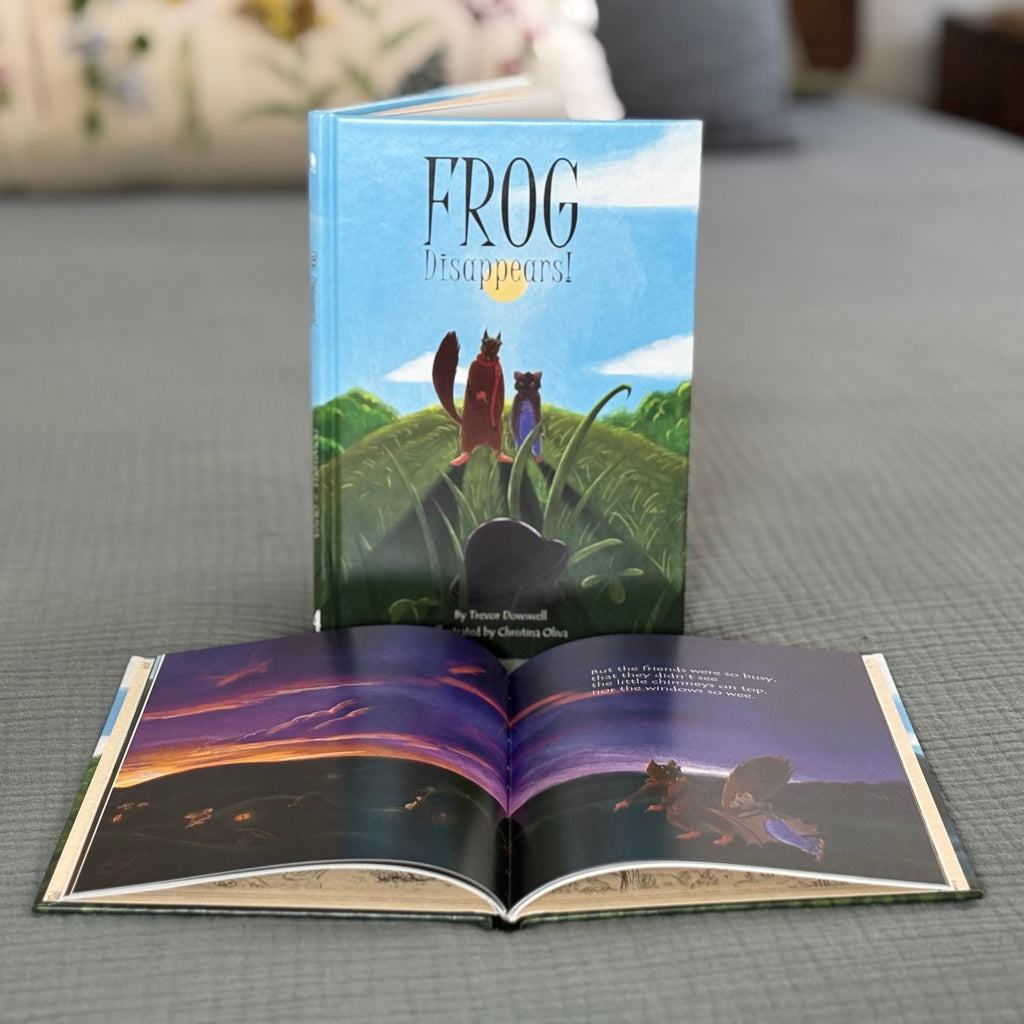 Frog: Disappears!, Book Four & Organic Cotton Frog Plushie