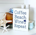 Coffee Beach Wine Repeat Sign