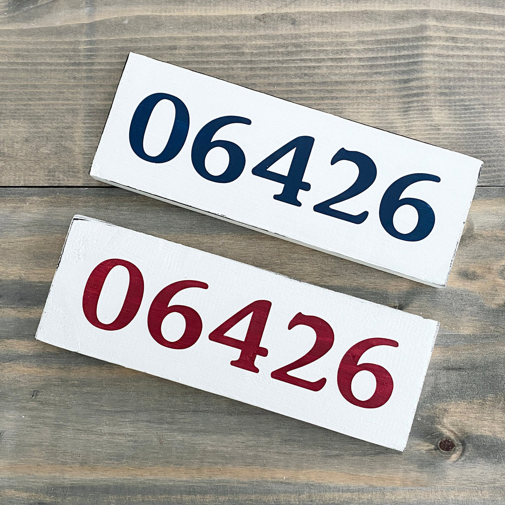 Custom Zip Code Sign Small