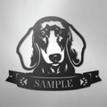Dachshund Face Monogram - Steel Sign