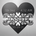 Newborn Love Monogram - Steel Sign