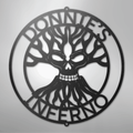 Skull Family Tree Monogram - Steel Sign