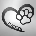Puppy Love Monogram - Steel Sign