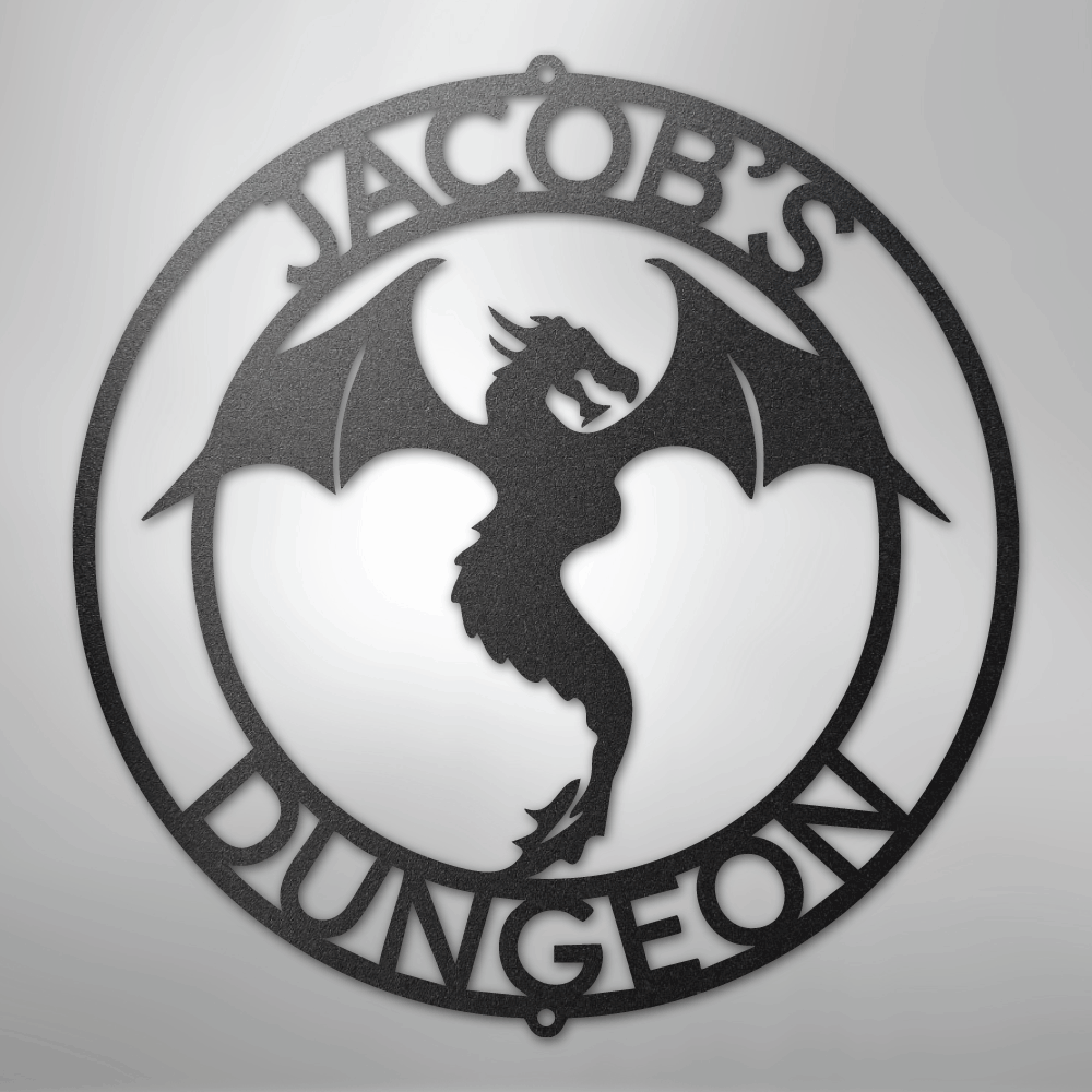 Dragon Ring Monogram - Steel Sign