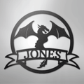 Dragon Banner Monogram - Steel Sign