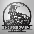 Old Fashion Train Monogram - Steel Sign