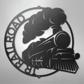 Classic Train Ring Monogram - Steel Sign