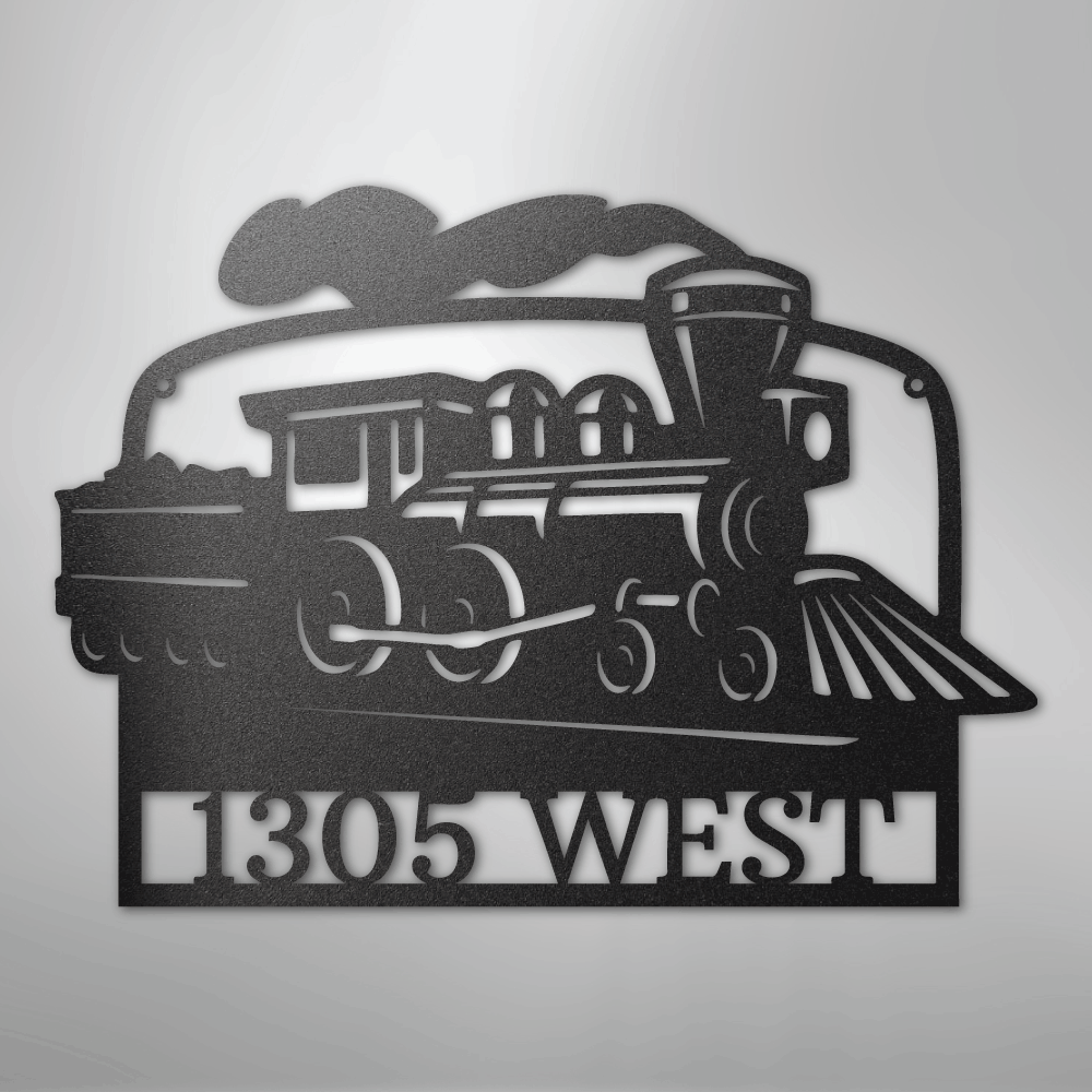 Coal Train Monogram - Steel Sign