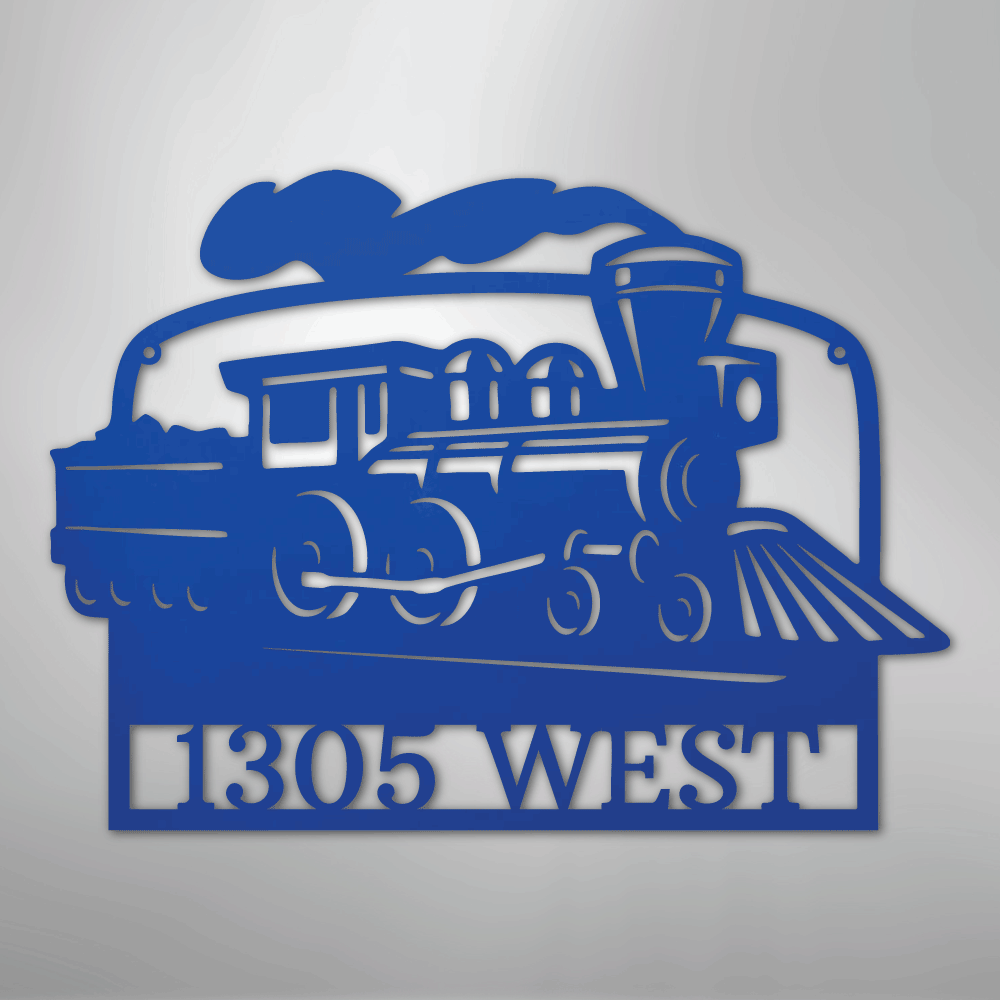 Coal Train Monogram - Steel Sign