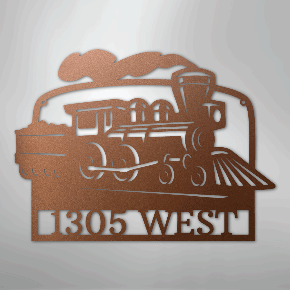 Coal Train Monogram - Steel Sign
