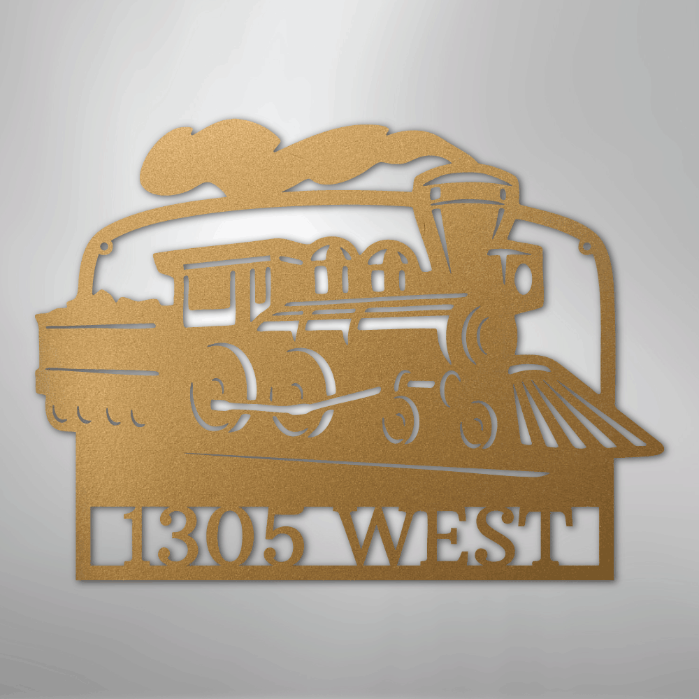 Coal Train Monogram - Steel Sign