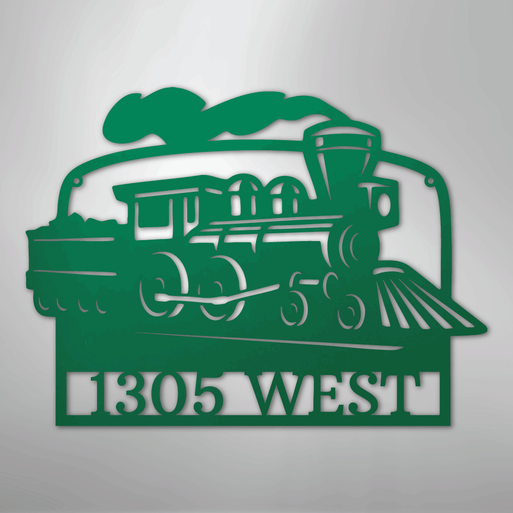 Coal Train Monogram - Steel Sign